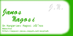 janos magosi business card